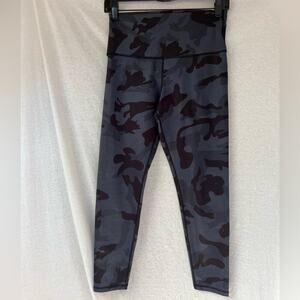 Lululemon Blue Camouflage Pattern Cropped Leggings N P
